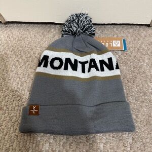The Yellowstone Club Montana Big Sky Ski Winter Gray Beanie Hat - NWT